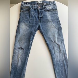 Zara Denim blue jeans Sz 32 slim fit